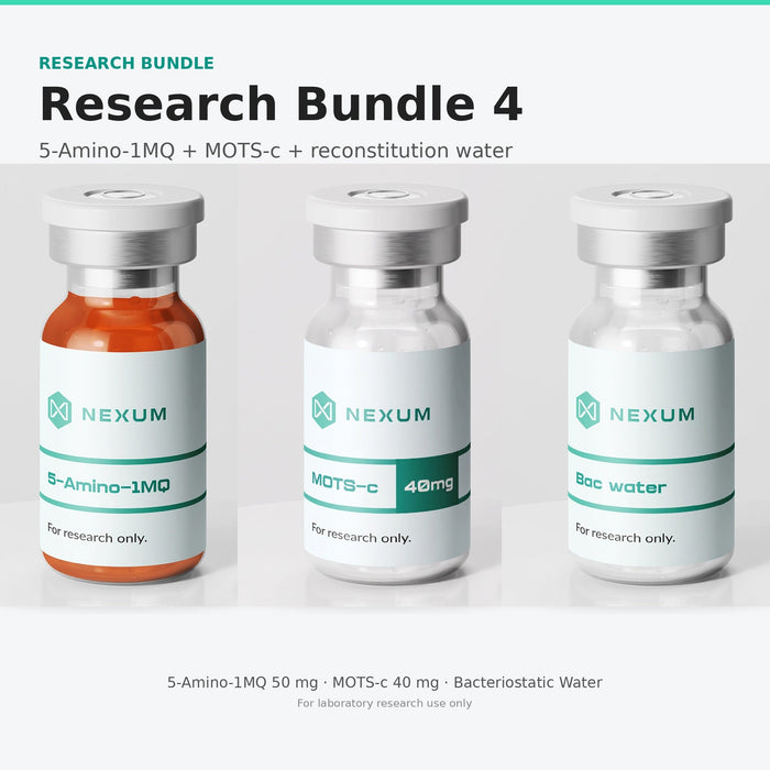 Research Bundle 4 — 5-Amino-1MQ 50 mg, MOTS-c 40 mg and bacteriostatic water